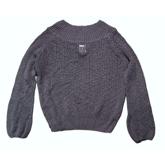 Billabong Crochet Style Bell Sleeve Scoop Neck Sweater Small - Picture 4 of 5